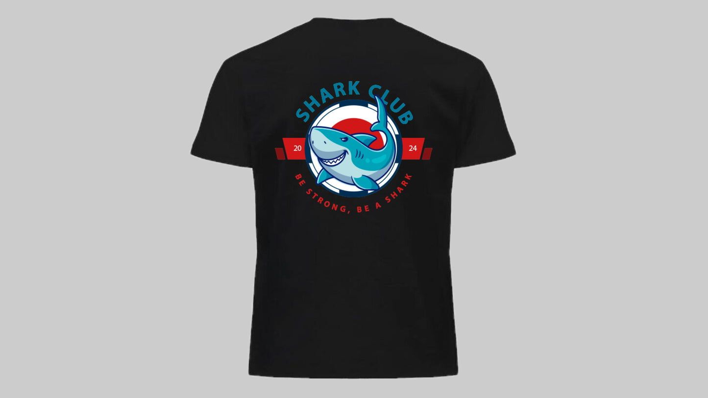 7 - Camiseta Shark Club negra #014 (unisex)