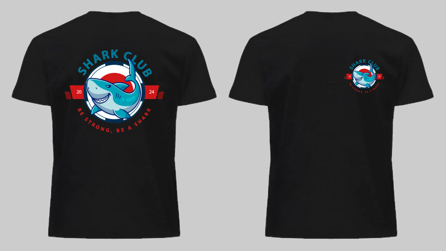 7 - Camiseta Shark Club negra #014 (unisex)